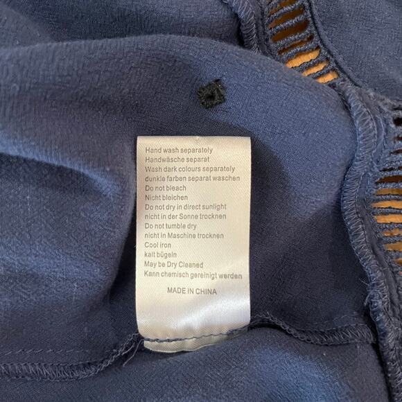 WRAP London Shirt Dress 4 Linen Embroidered Eyelet Mandarin Collar - Picture 10 of 12